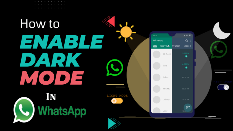 Enable dark mode in whatsapp android